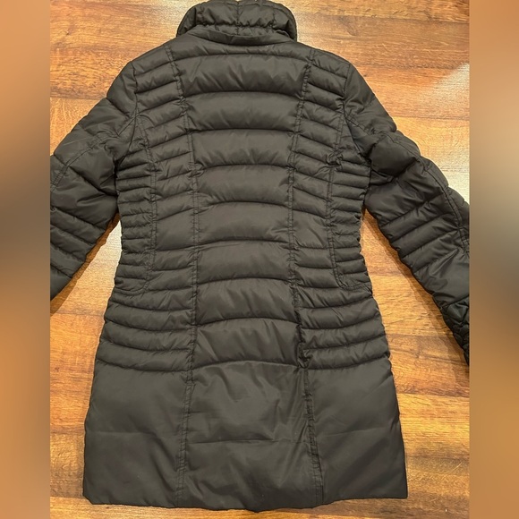 Betsey Johnson Puffer Jacket Women's Size Small Black Zip/Button Parka Coat - Picture 9 of 9
